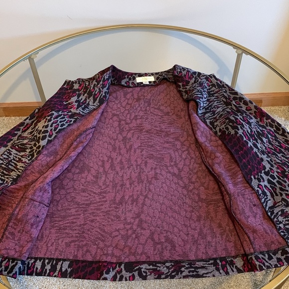 Studio Works Button Front Leopard Print Jacket - Picture 10 of 16